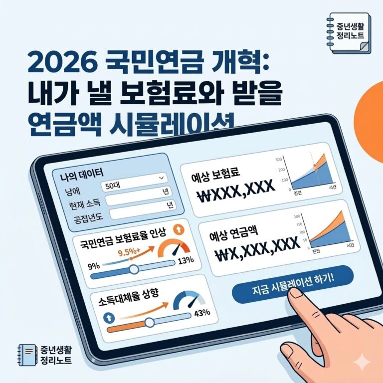 2026년 국민연금 개혁(내가 낸 보험료와 받을 연금액)