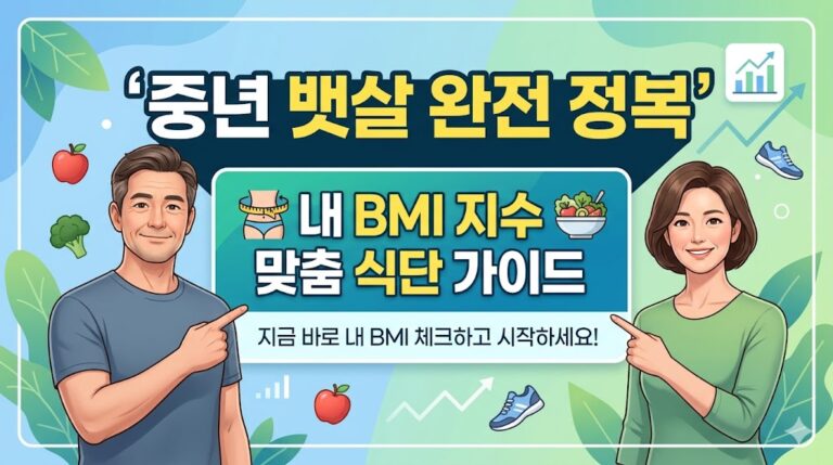 중년 뱃살 완전정복(BMI 지수에 맞즌 식단 가이드)