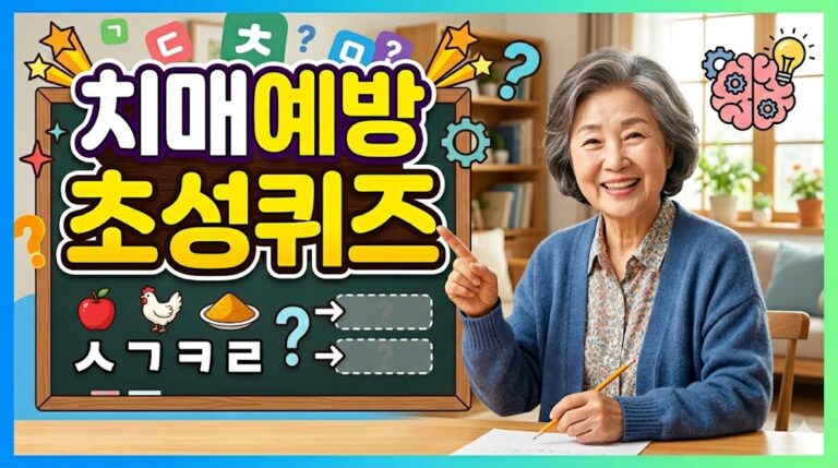 치매예방 음식이름 초성퀴즈