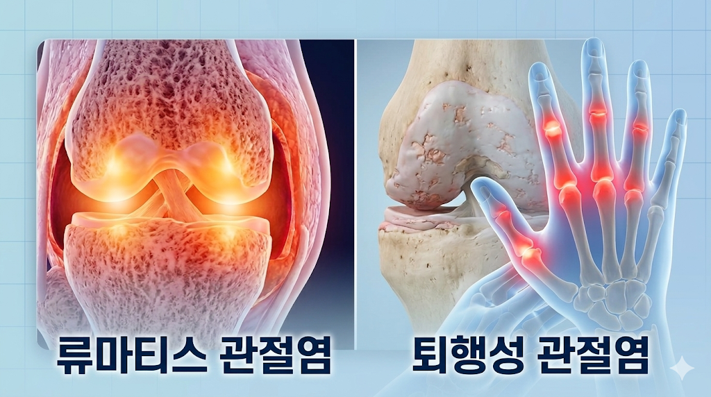 류마티스 관절염과 퇴행성 관절염의 차이