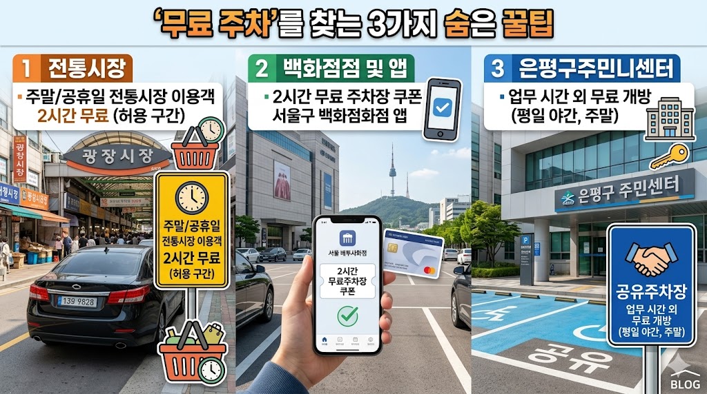 무료 주차 찾는 숨은 꿀팁 3가지