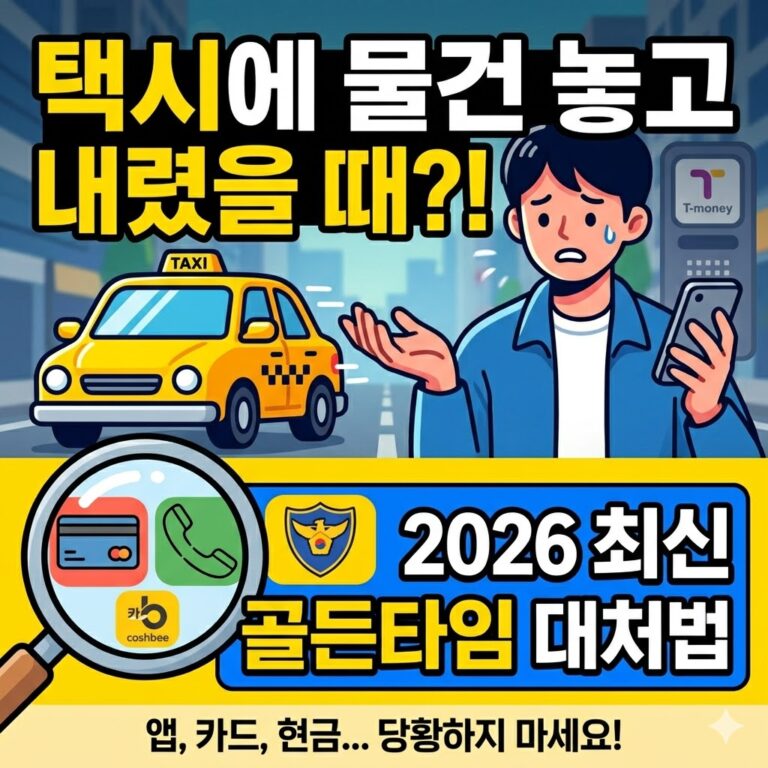 택시에 물건을 놓고 내렸을 때 대처법