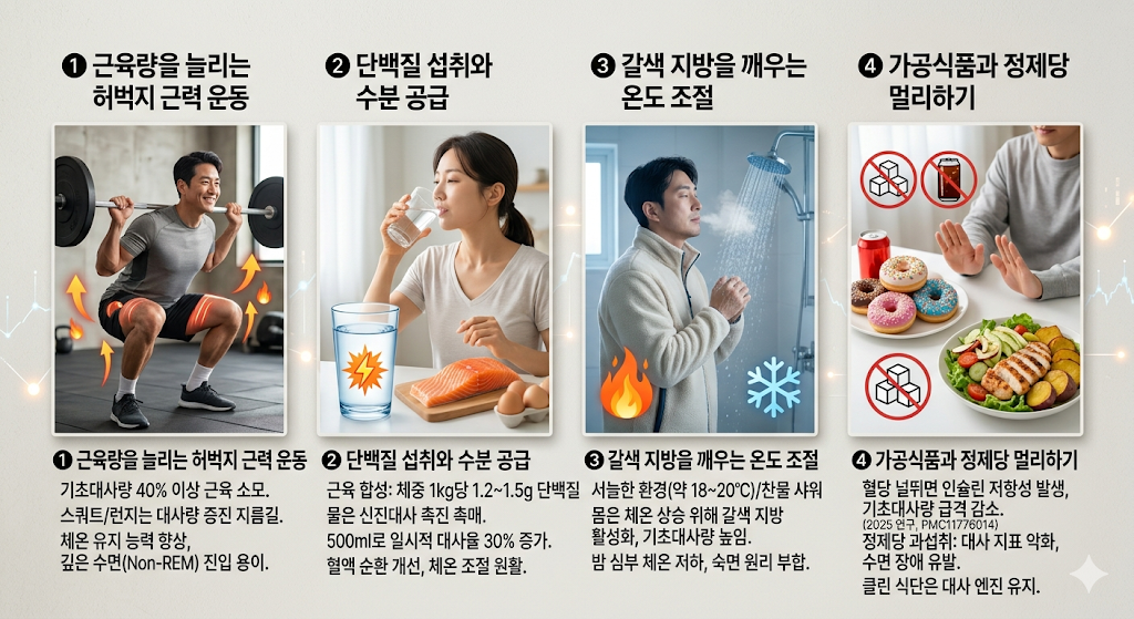 기초대사량 높이기 실전전략 4가지