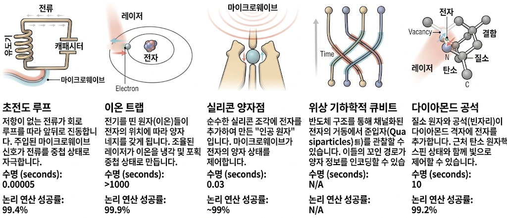 다양한 양자컴퓨터 구현 방식