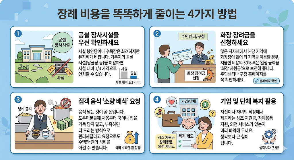 장례비용을 똑똑하게 줄이는 4가지 방법