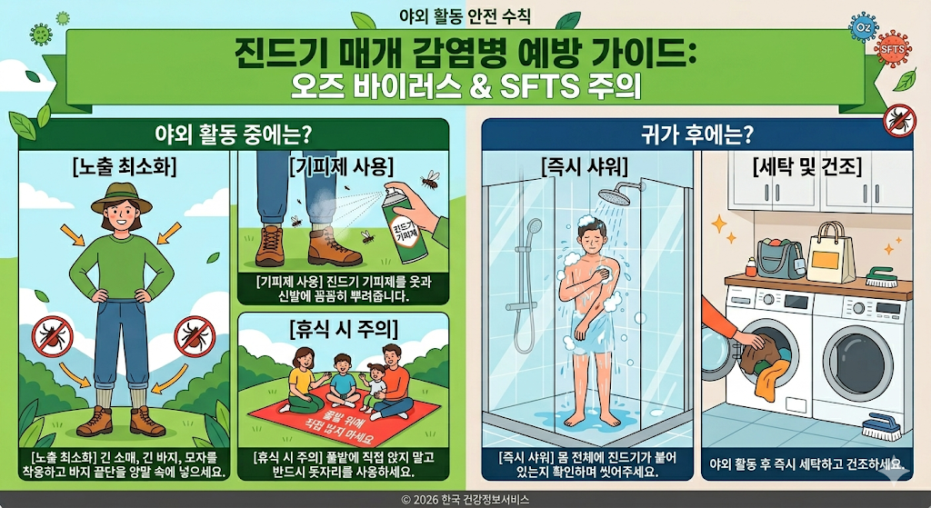 진드기 매개 감염병 예방 가이드