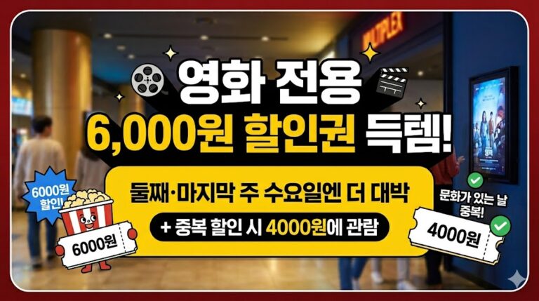 영화전용 6000원 할인권 득템