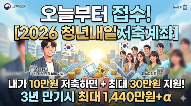 청년내일저축계좌 오늘부터 접수