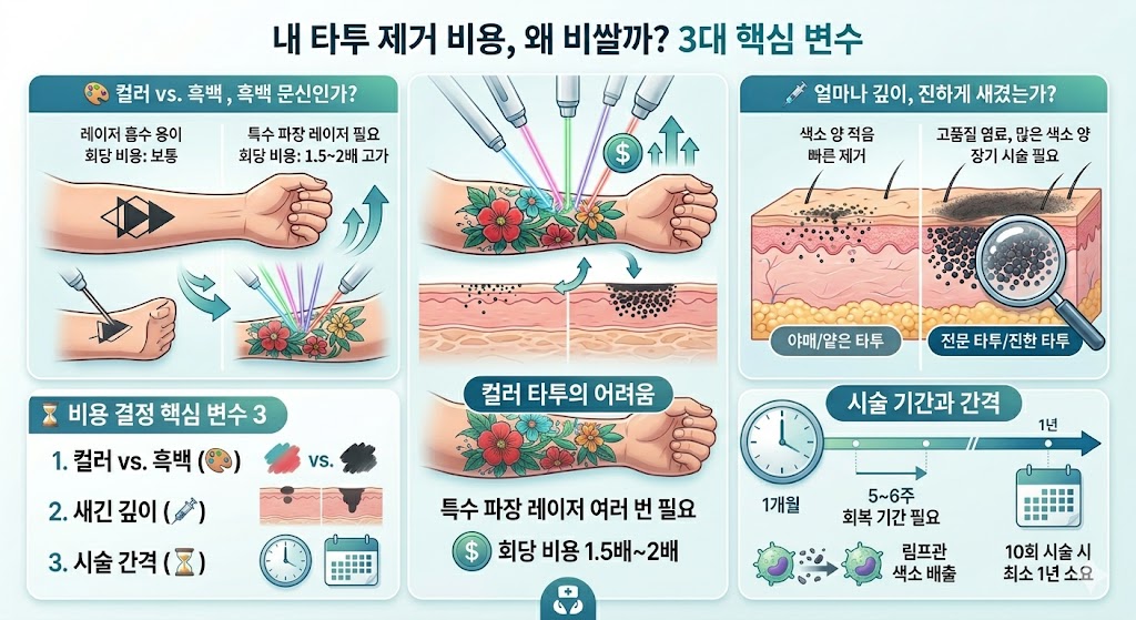 타투 제거 비용에 영향을 미치는 요소 3가지