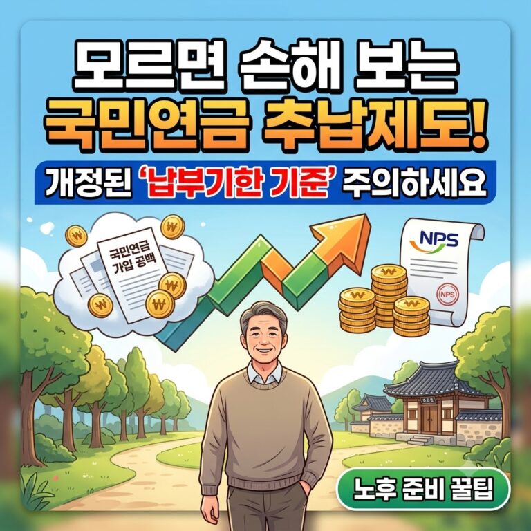 모르면 손해보는 국민연금 추납제도