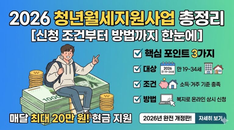2026 청년월세지원사업 총정리