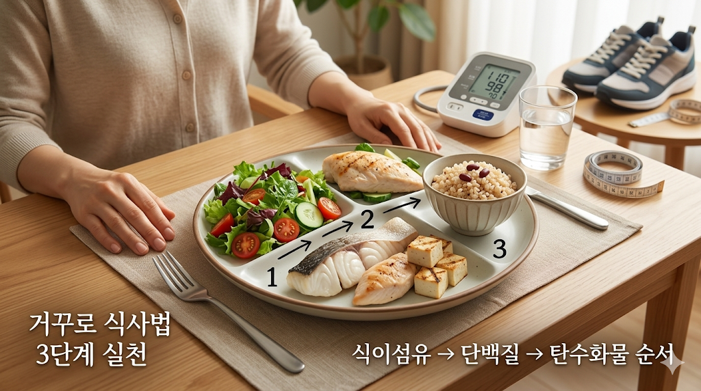혈관 탄성 유지를 위한 거꾸로 식사법 3단계