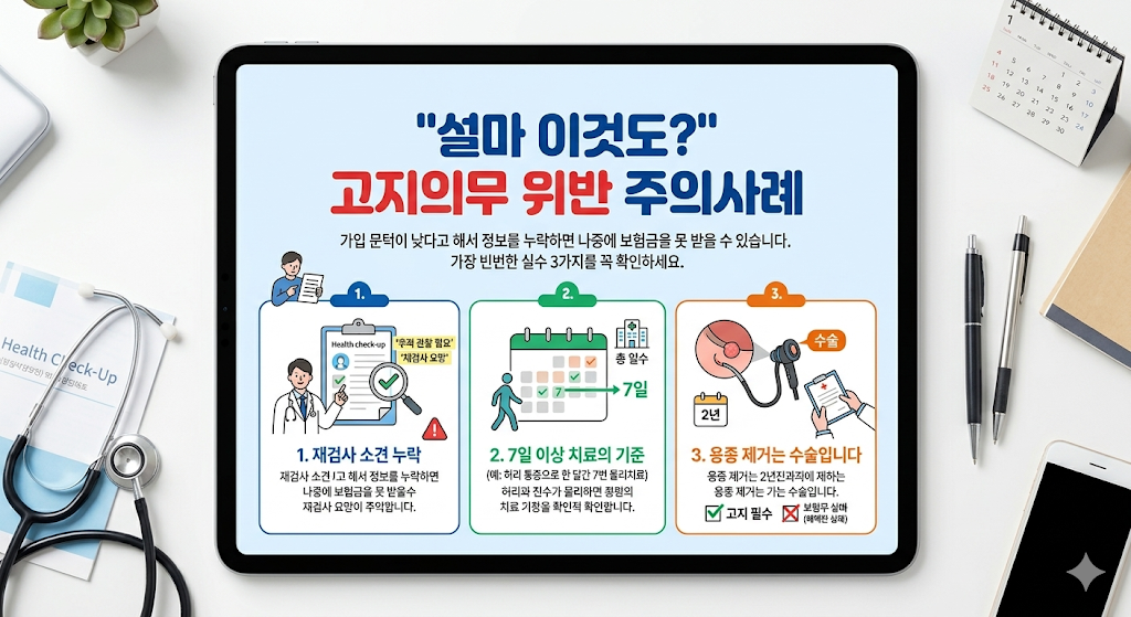 유병자 실손보험 고지의무 위반 주의 사례