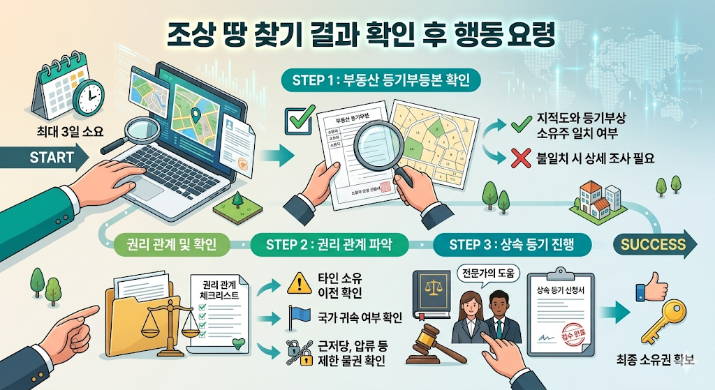 조상 땅 찾기 결과 확인 후 행동요령