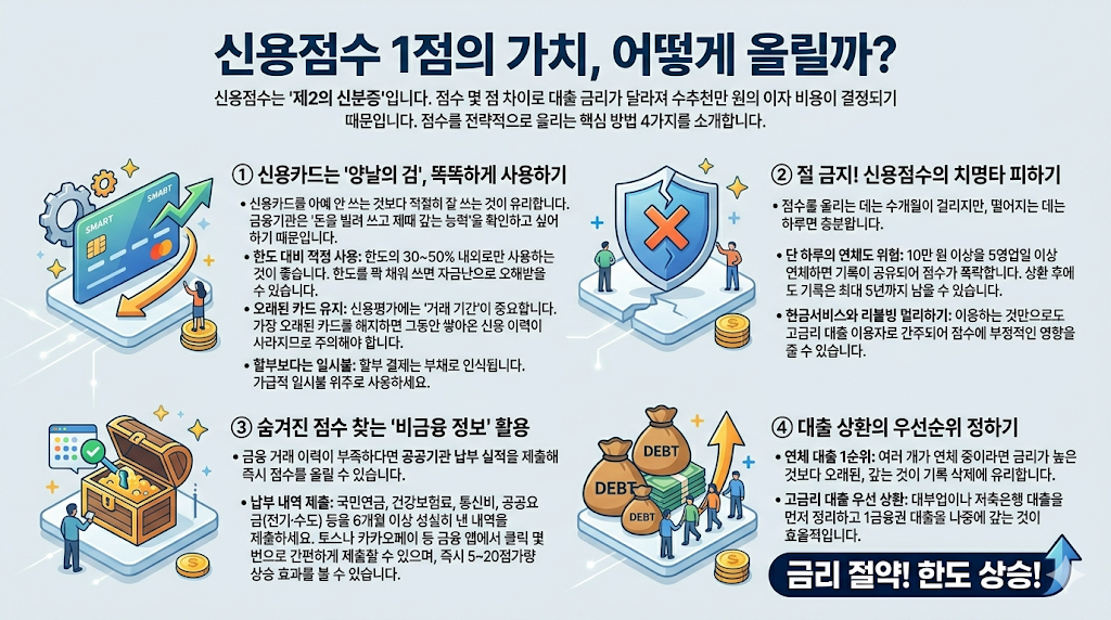 신용점수 1점의 가치, 어떻게 올릴까?