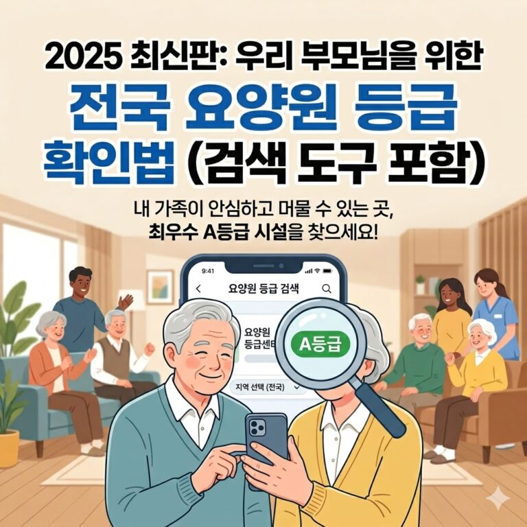 전국 요양원 등급 확인법 최신