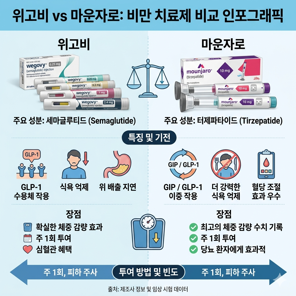 비만치료제 위고비와 마운자로