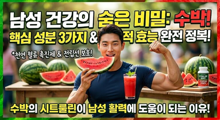 남성 건강의 숨은 비밀 수박의 핵심성분 3가지의 효능