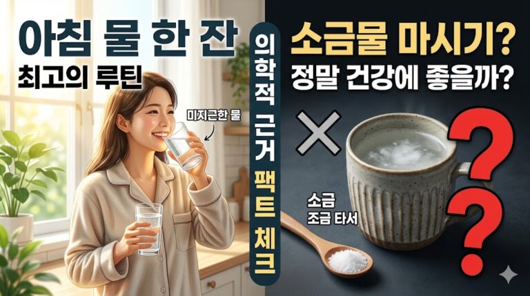 아침에 소금물 한 잔의 효과 의학적 검증