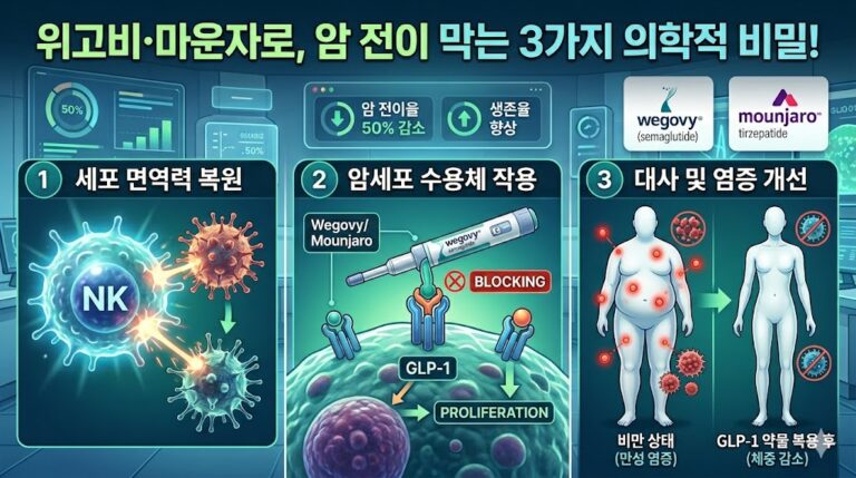 위고비·마운자로가 암 전이를 막는다? 대규모 데이터가 증명한 최신 연구 결과와 3가지 의학적 근거 완전 정리